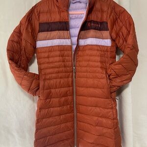 Cotopaxi Orange and Purple Puffer Jacket